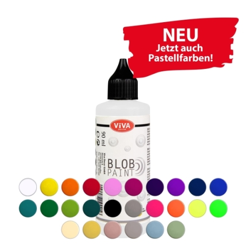 Viva Decor Blob Paint Acrylfarben, je 90 ml  (GP 1L= 50€) verschiedene Farben